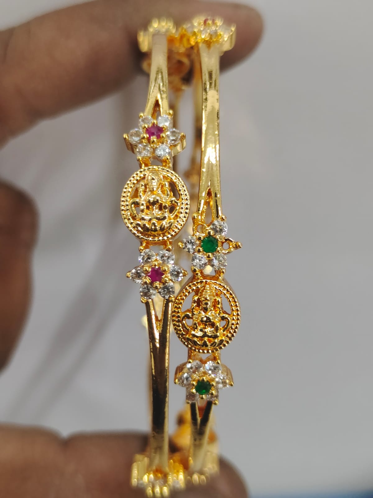 Latest Emerald Ruby Multi Design Bangles_29