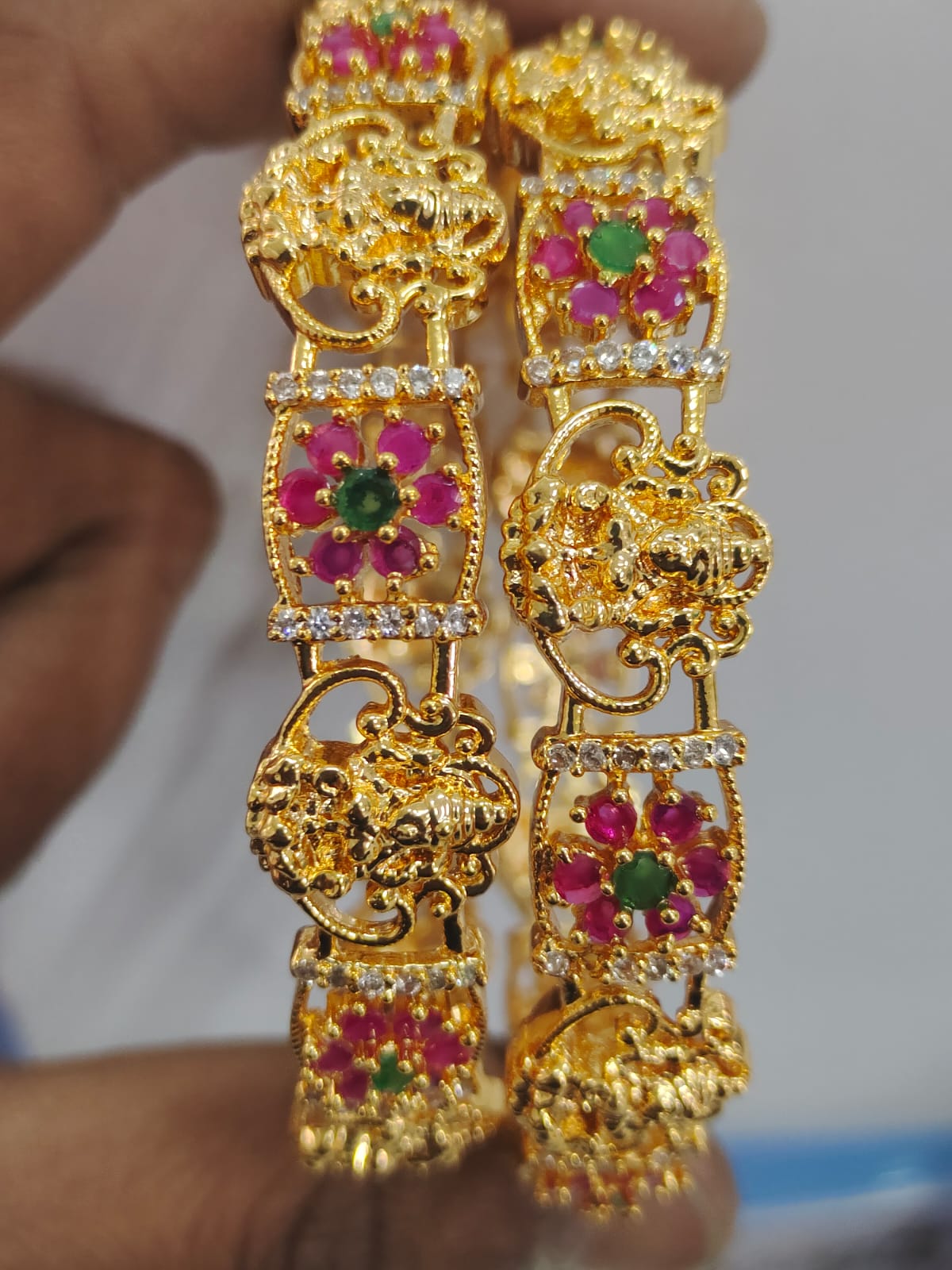 Latest Emerald Ruby Multi Design Bangles_30