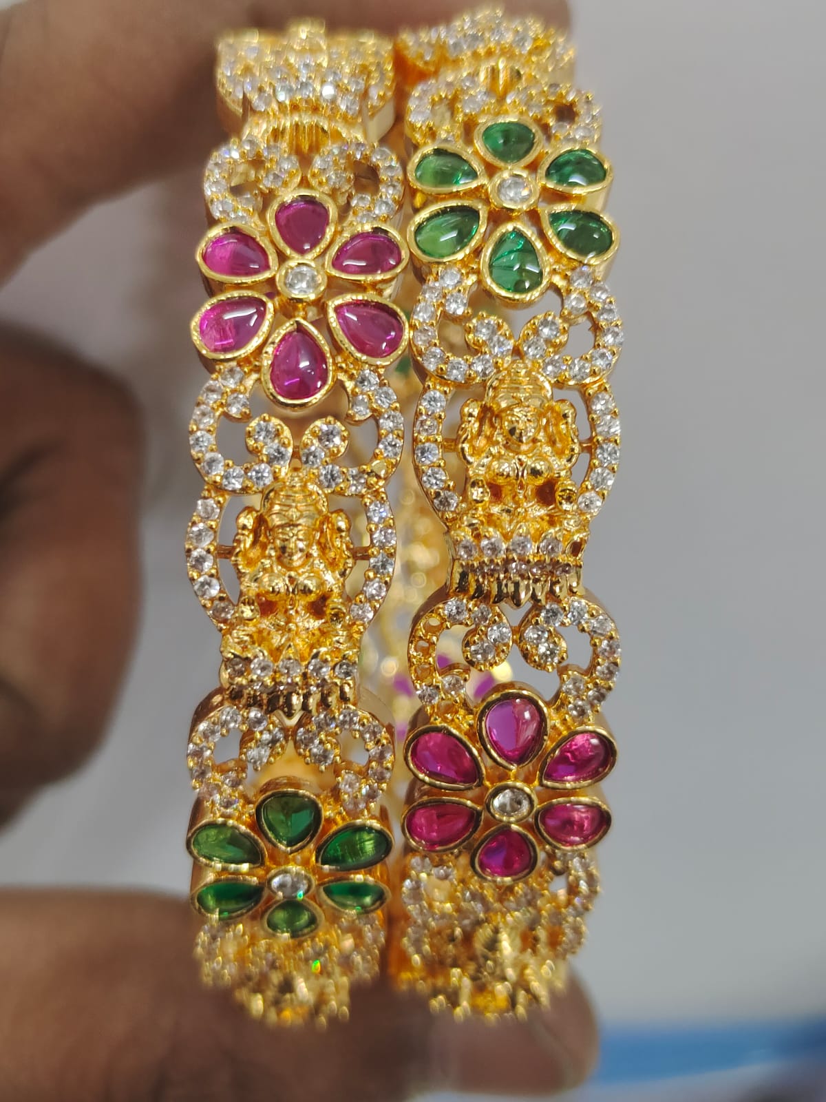 Latest Emerald Ruby Multi Design Bangles_28