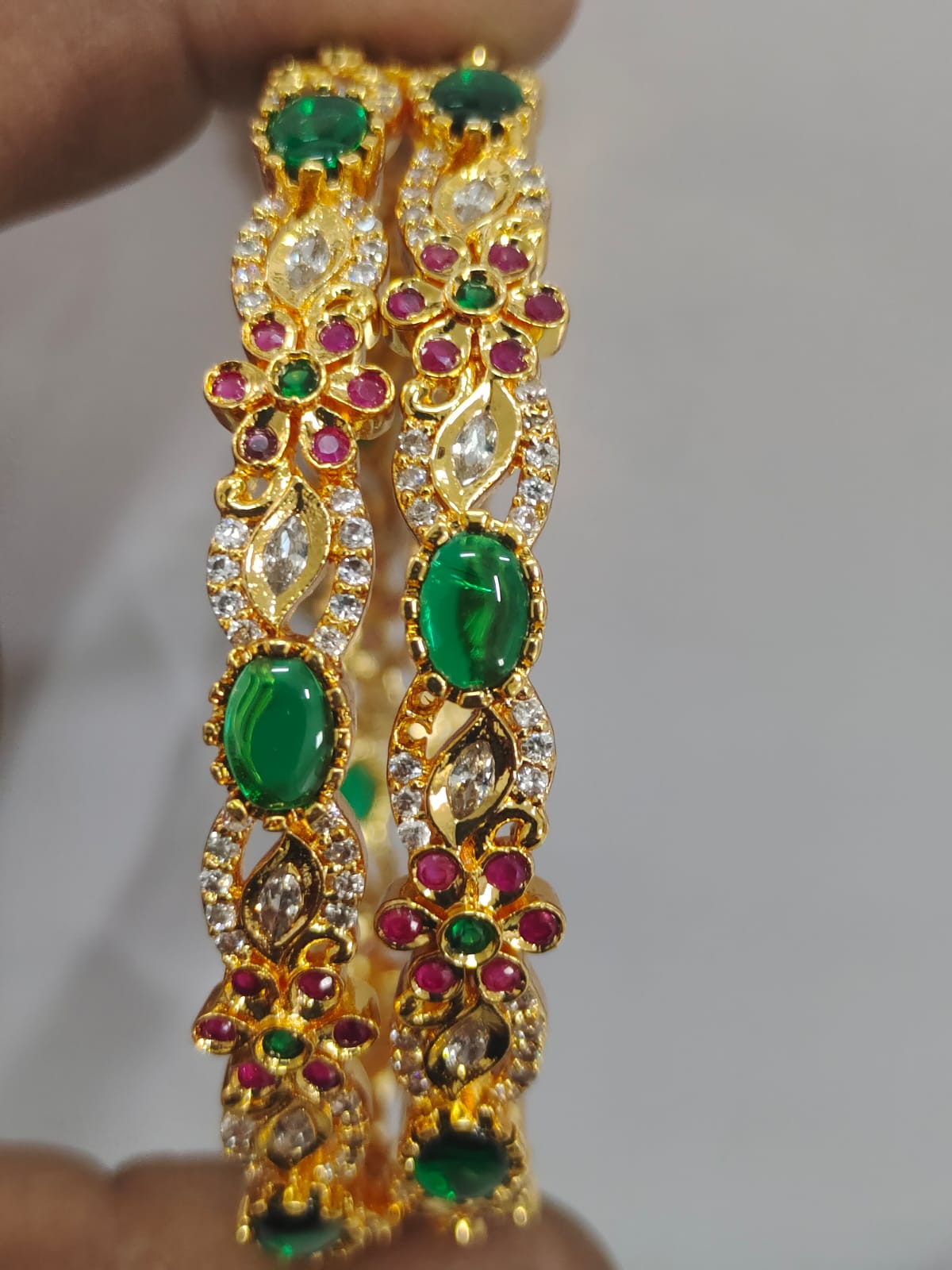 Latest Emerald Ruby Multi Design Bangles_27