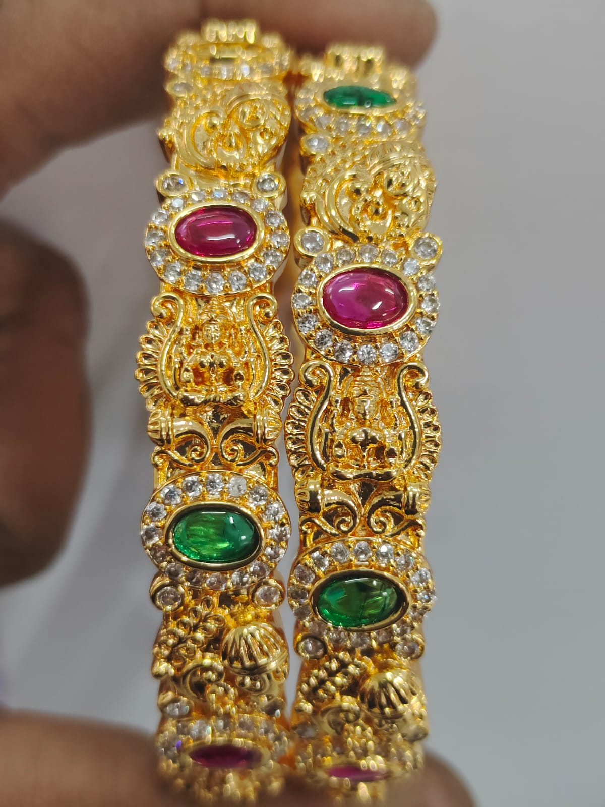 Latest Emerald Ruby Multi Design Bangles_26
