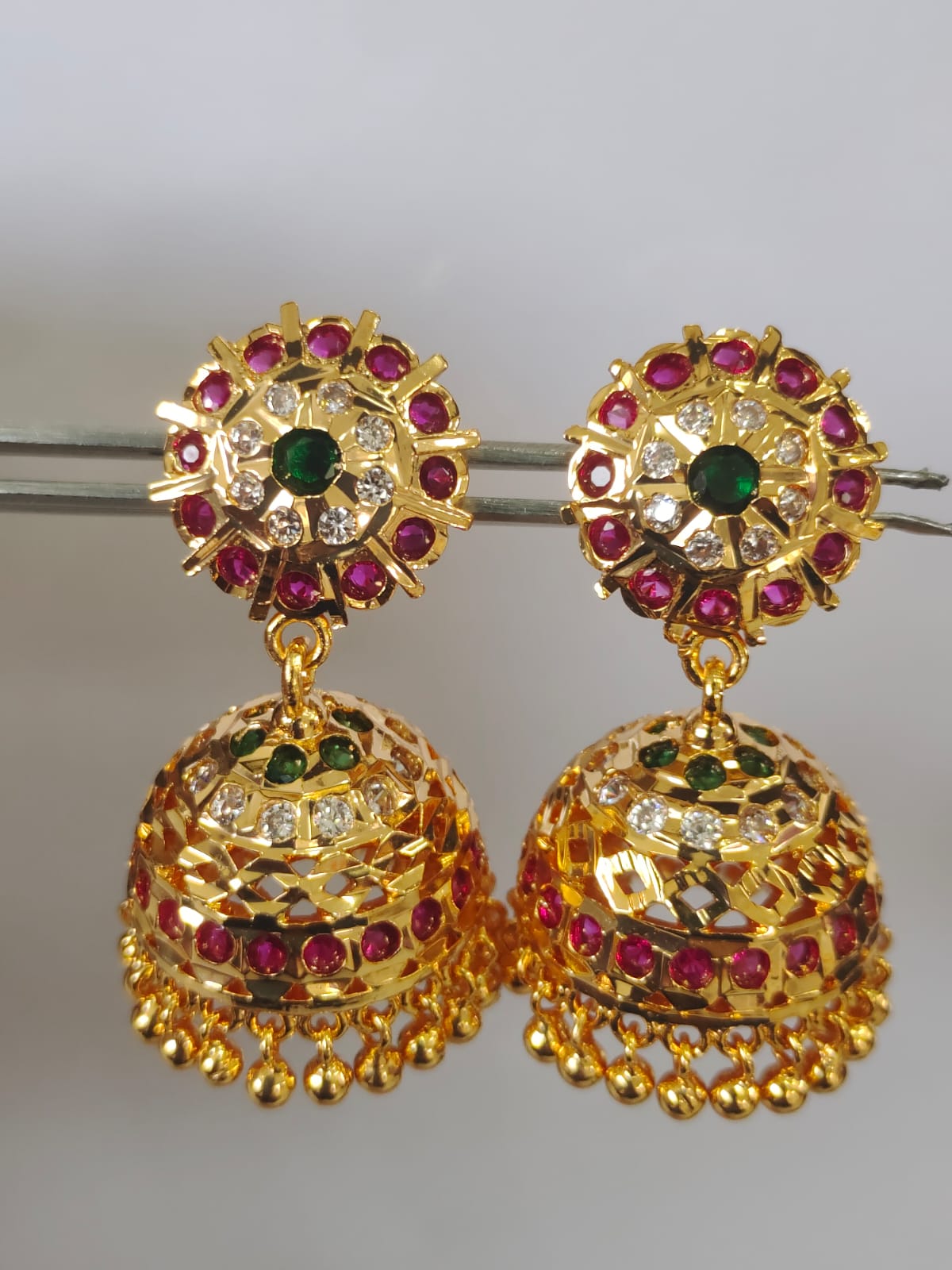 Panchaloha Impon Handmade Ruby  Jumki_23