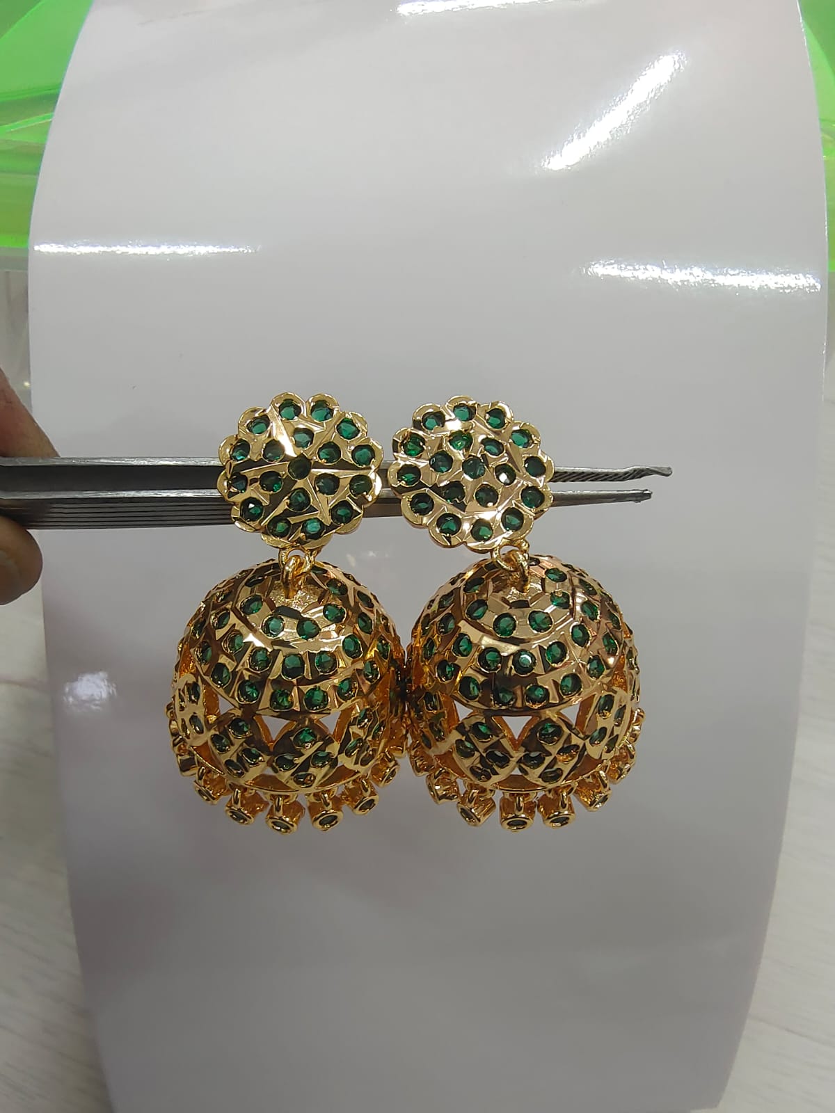 Panchaloha Impon Handmade Ruby  Jumki_17