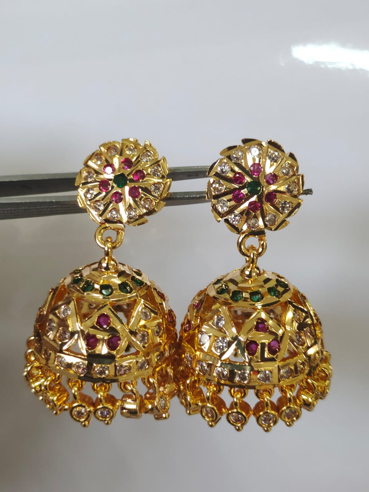 Panchaloha Impon Handmade Ruby  Jumki_36