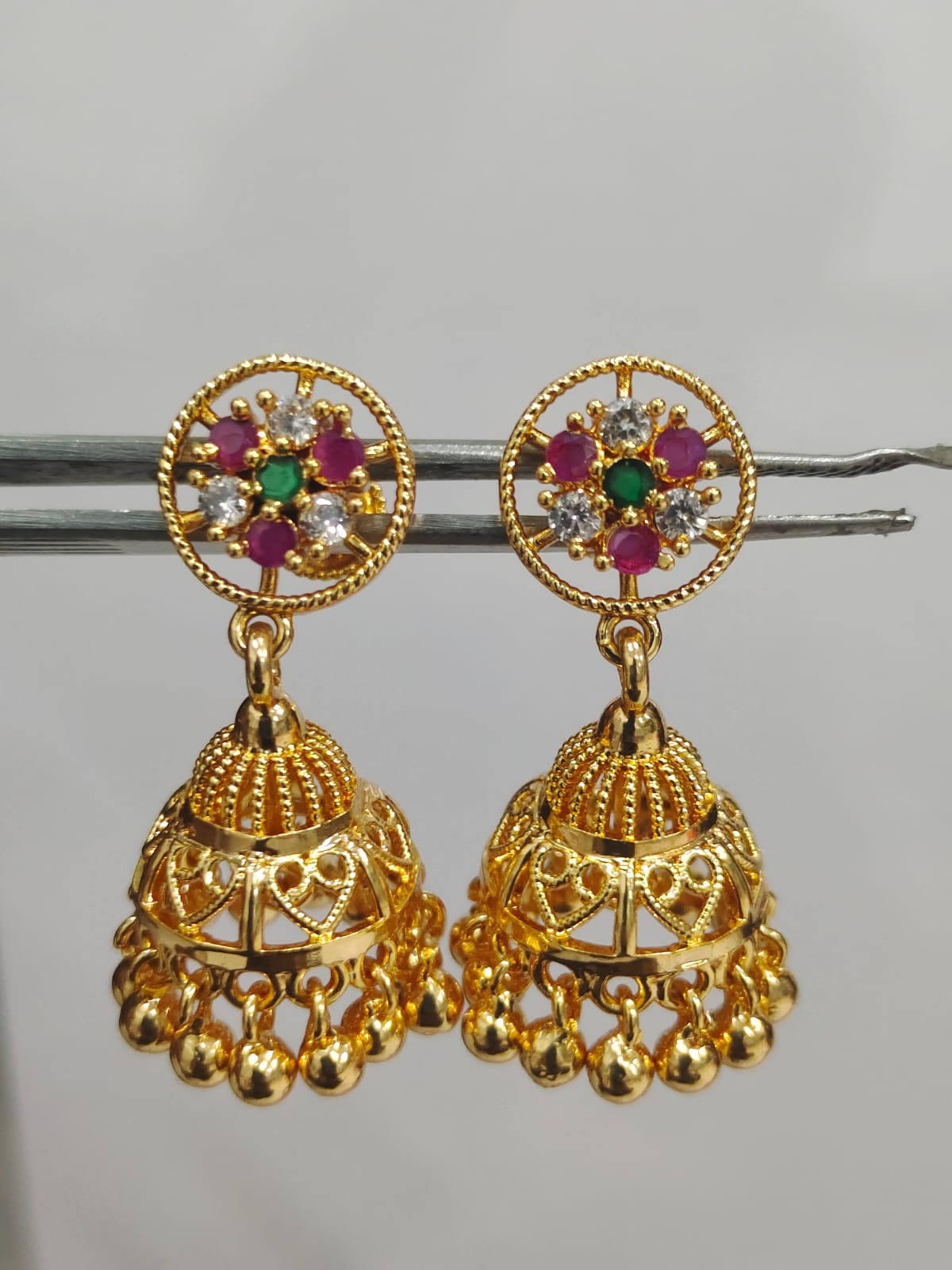 Panchaloha Impon Handmade Ruby  Jumki_52