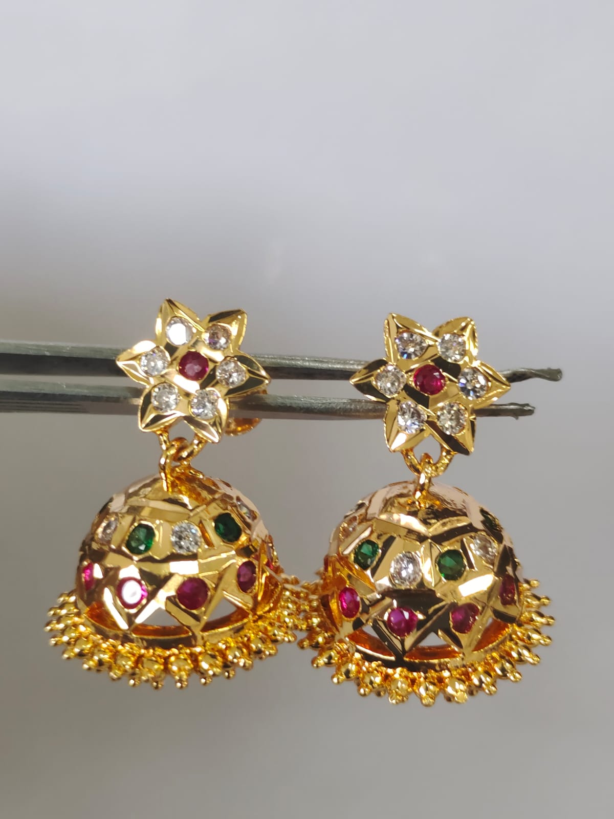 Panchaloha Impon Handmade Ruby  Jumki_53