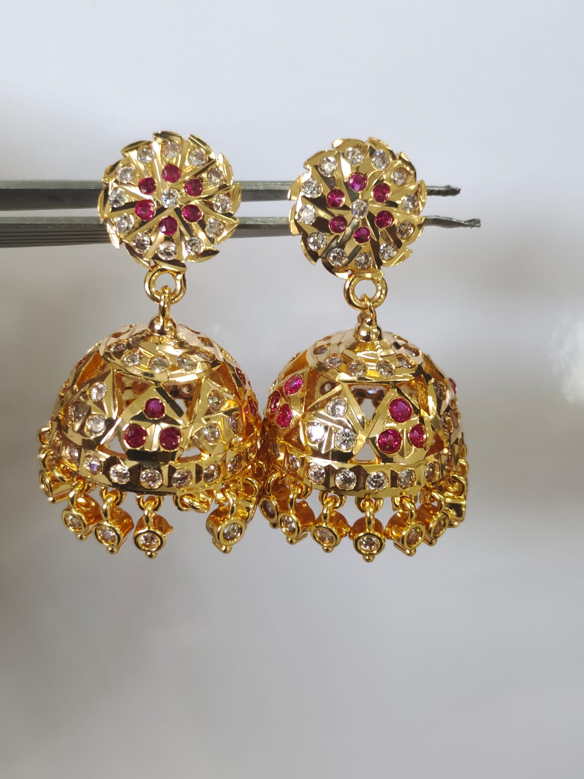 Panchaloha Impon Handmade Ruby Jumki_32