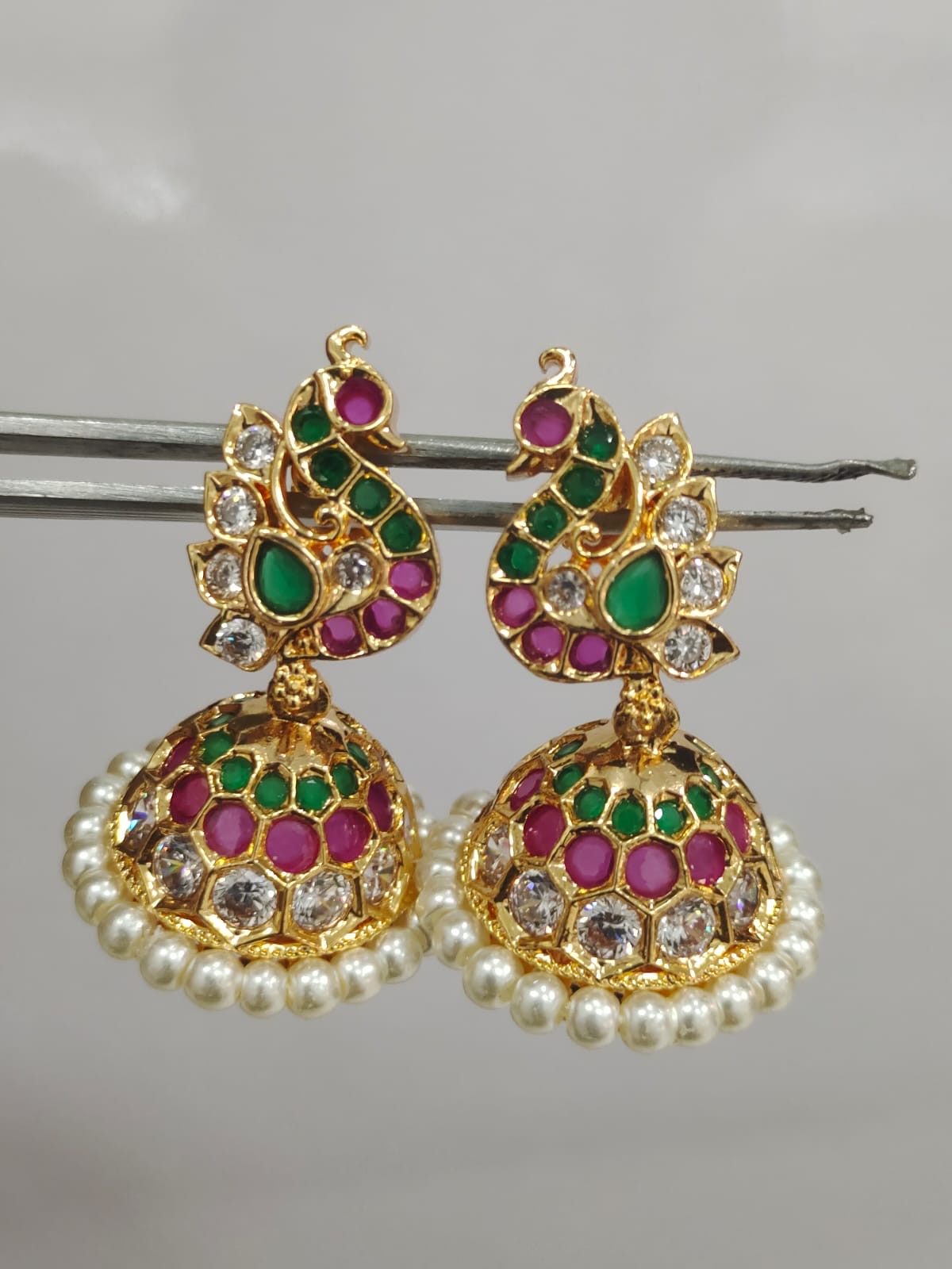 Premium Panchaloha Impon Big Stone Jumki_4