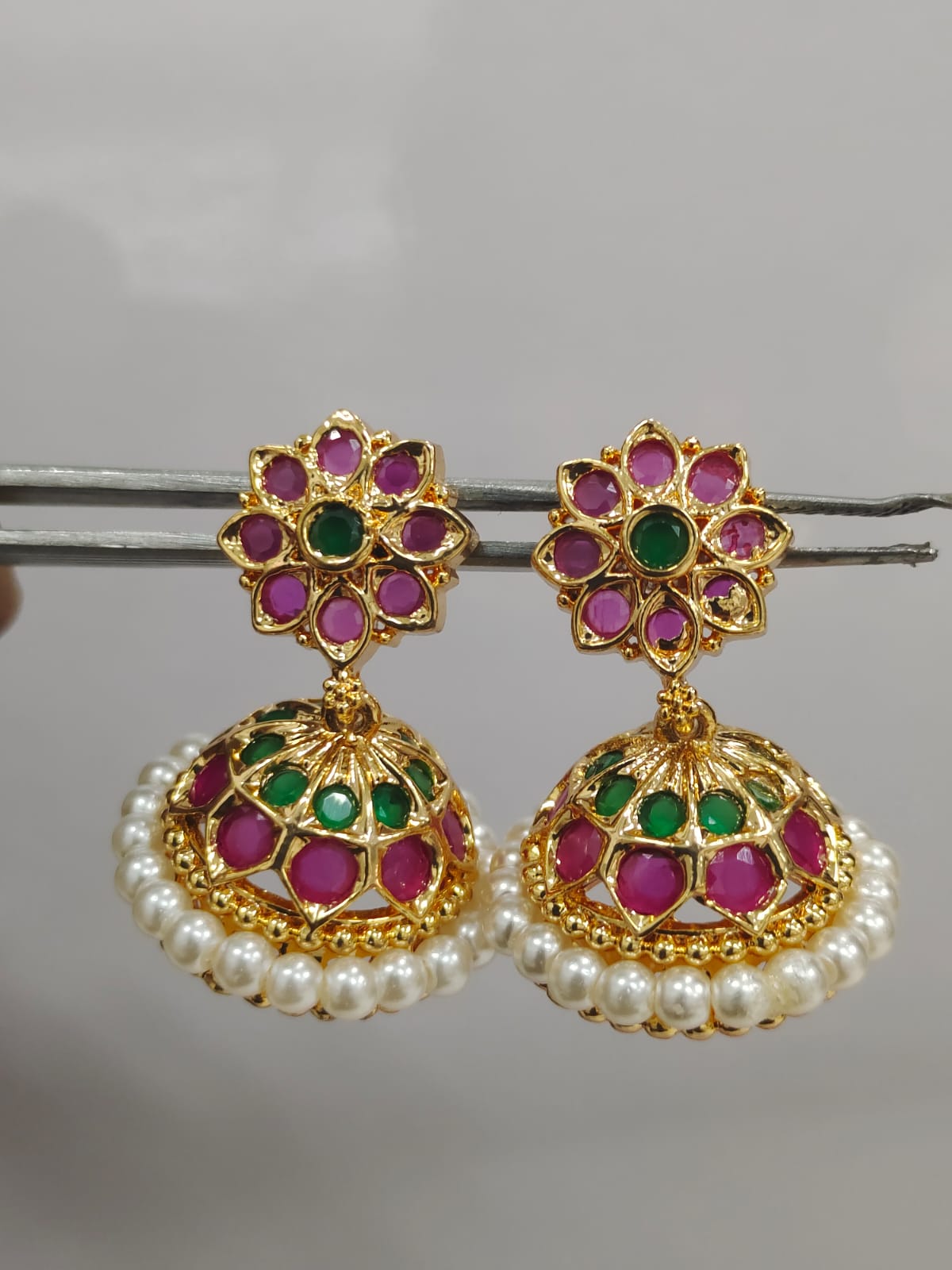 Premium Panchaloha Impon Big Stone Jumki_2